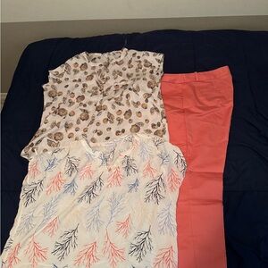 Floral and Coral Outfit Set
